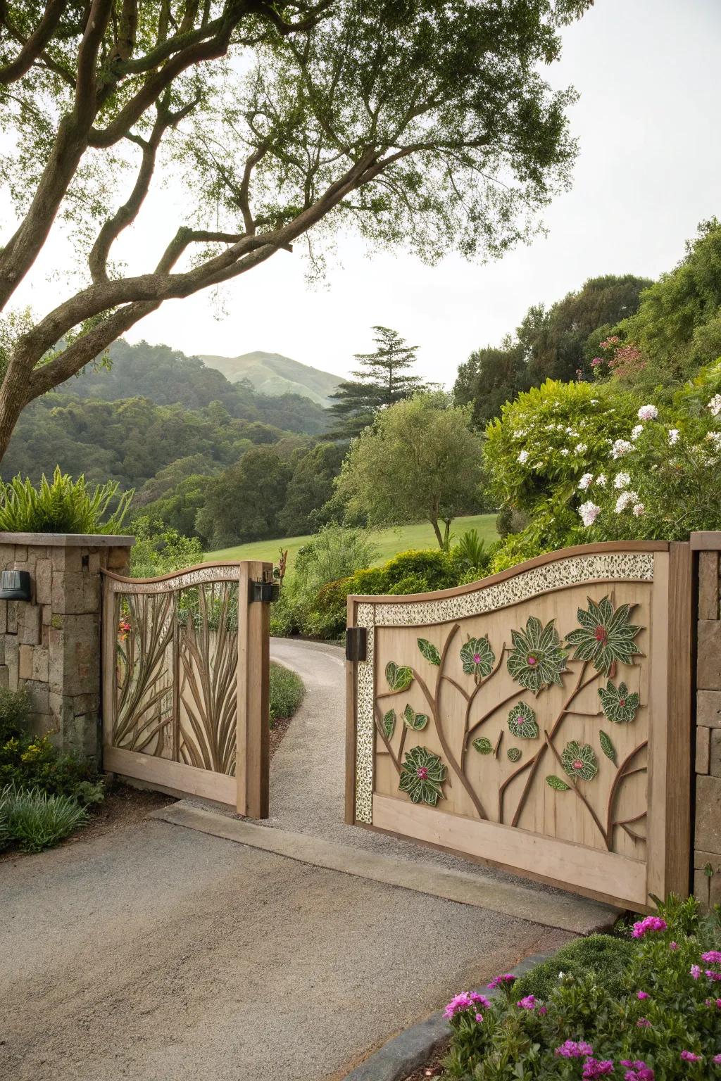 A nature-inspired gate that integrates exquisitely with its setting.
