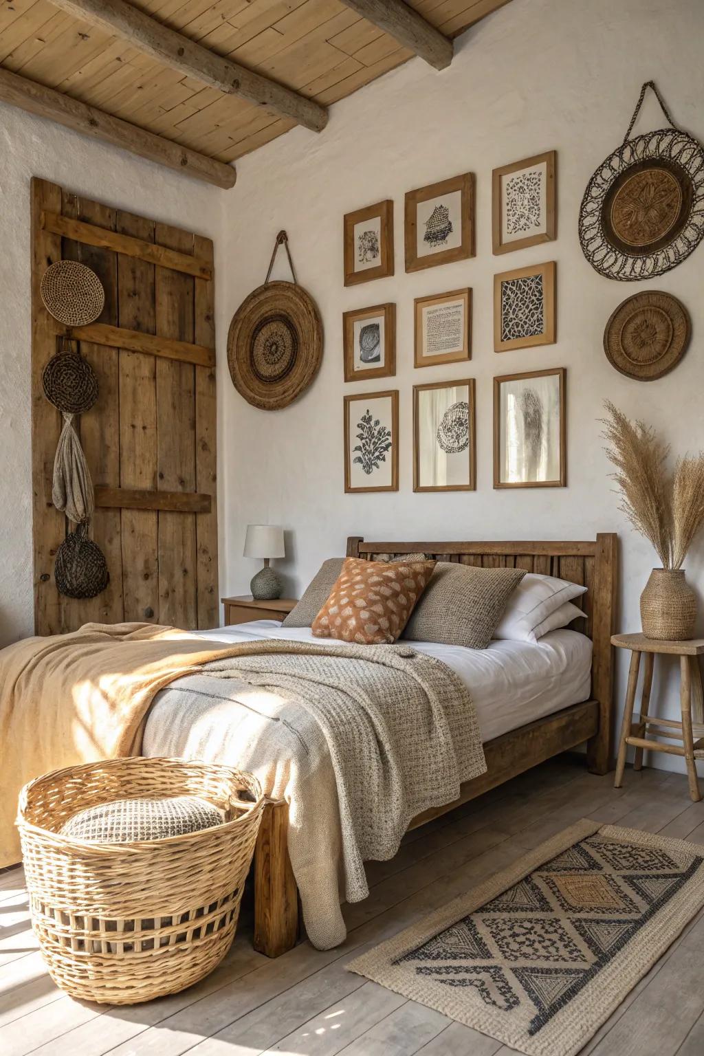 Rustic decoration injects appeal and simplicity.