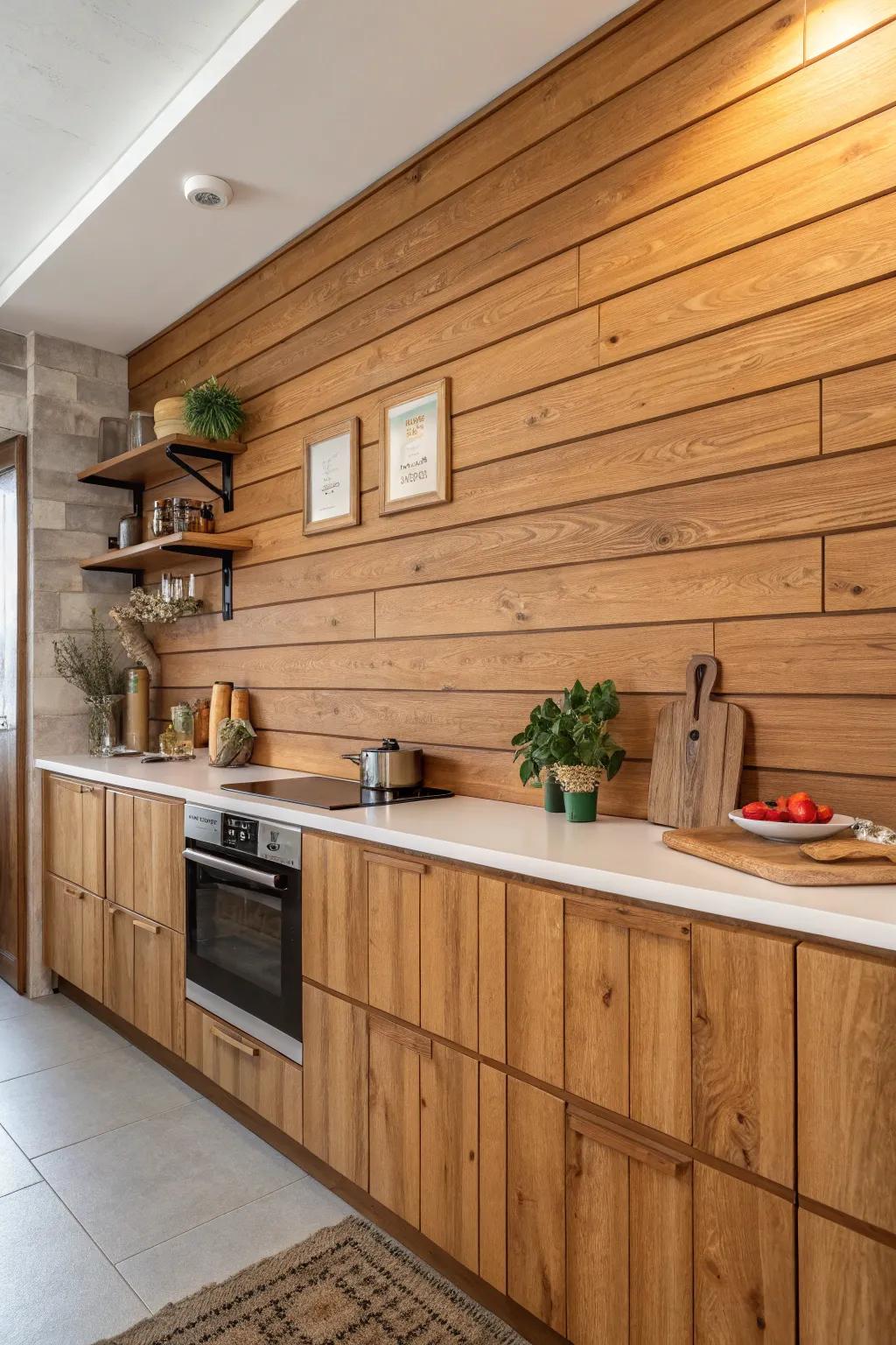 Wood features give warmth and personality to a kitchen.