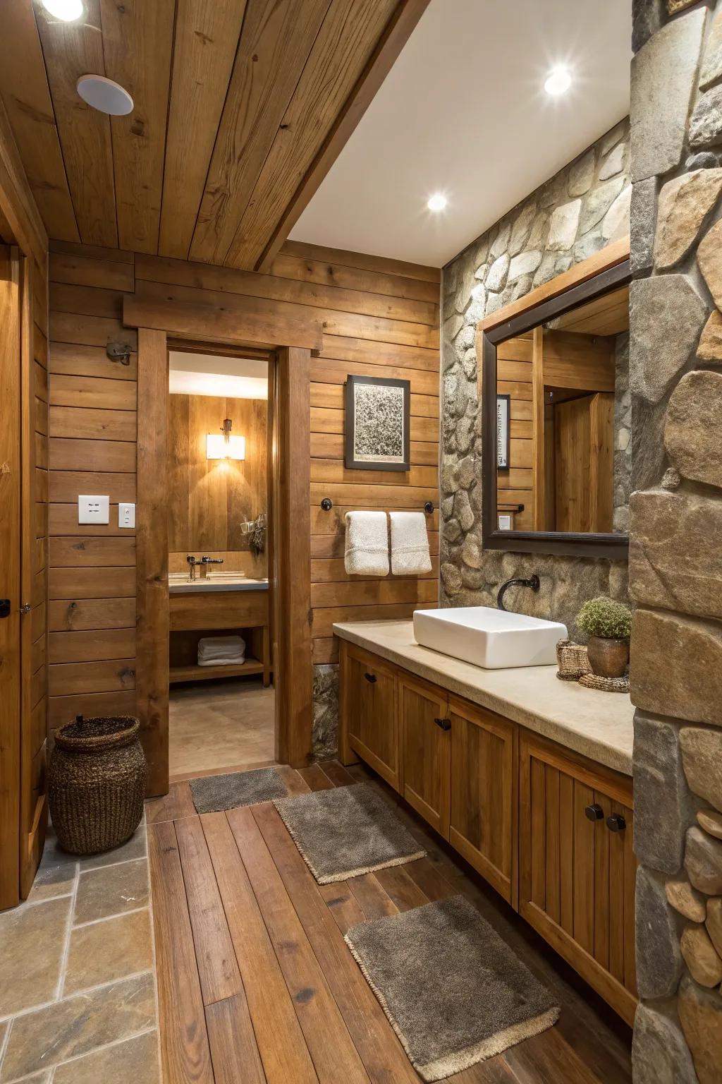 Organic materials add a welcoming vibe and connection to the outdoors.