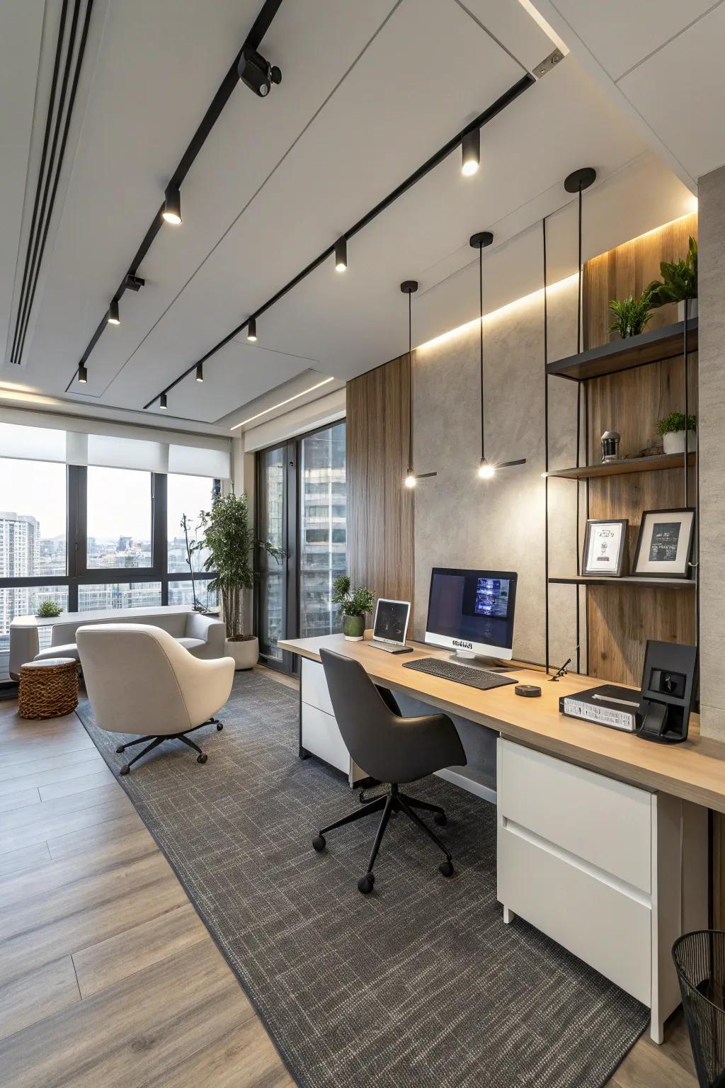 An office equipped with the latest tech for enhanced productivity.