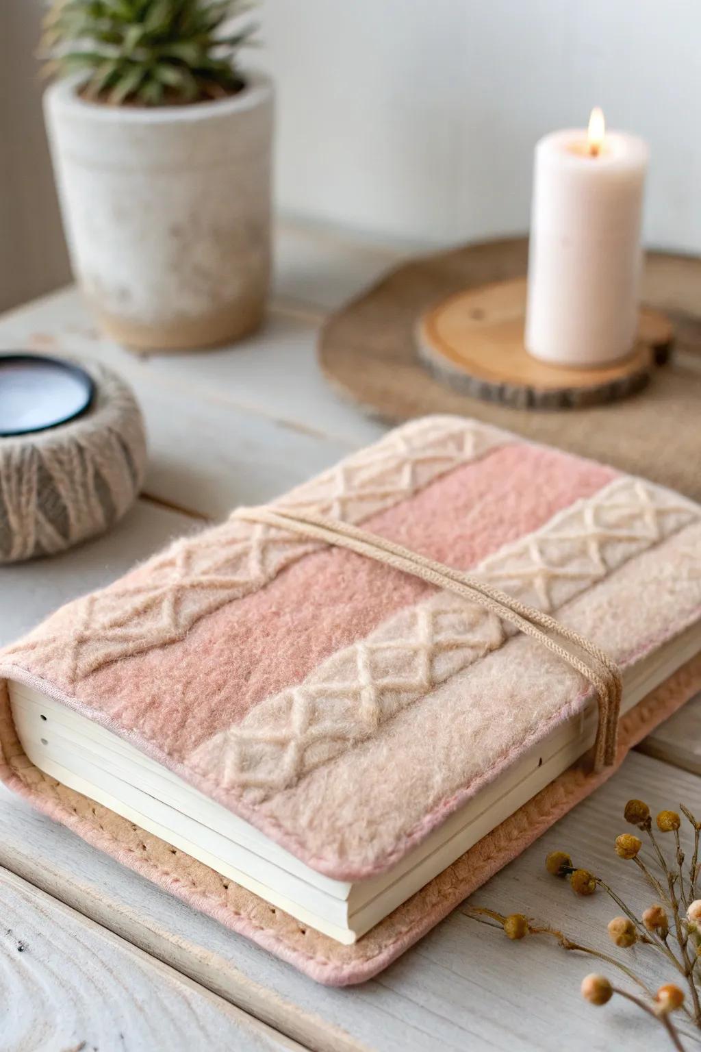 Envelop your reads in comforting elegance with a felted wool book cover. A superb blend of simplicity and style.