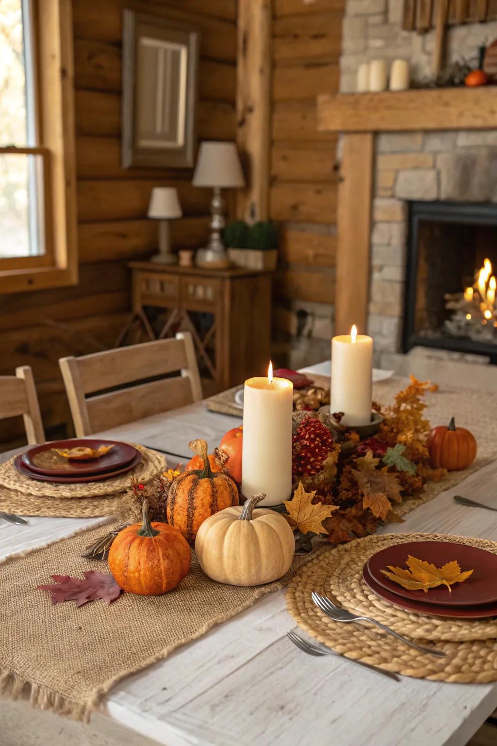 Inherent textures amplify the cozy atmosphere of your autumnal table.