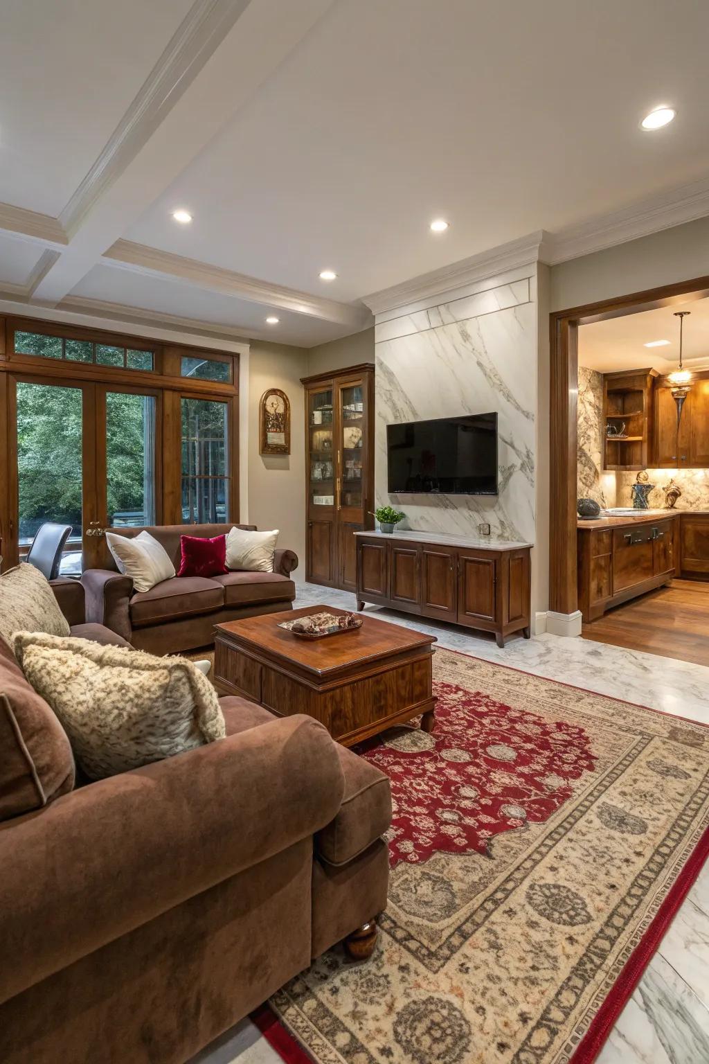 Feels create depth and interest.