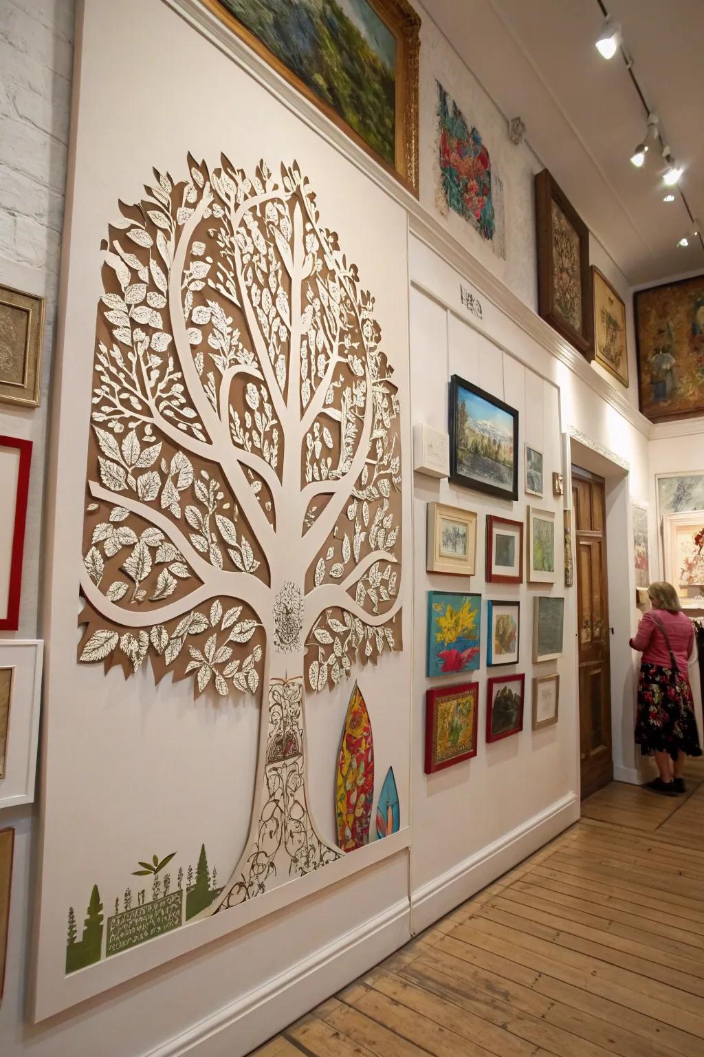 3D tiered trees offer a unique visual experience.