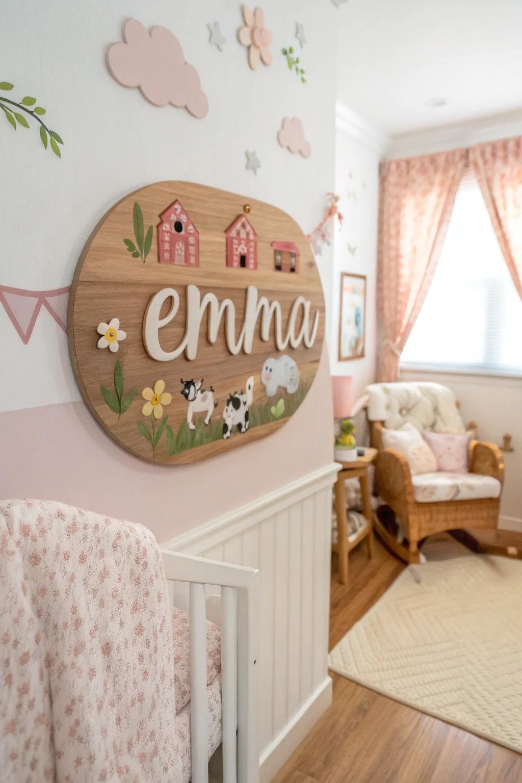 Personalized decor adds individuality to your nursery.