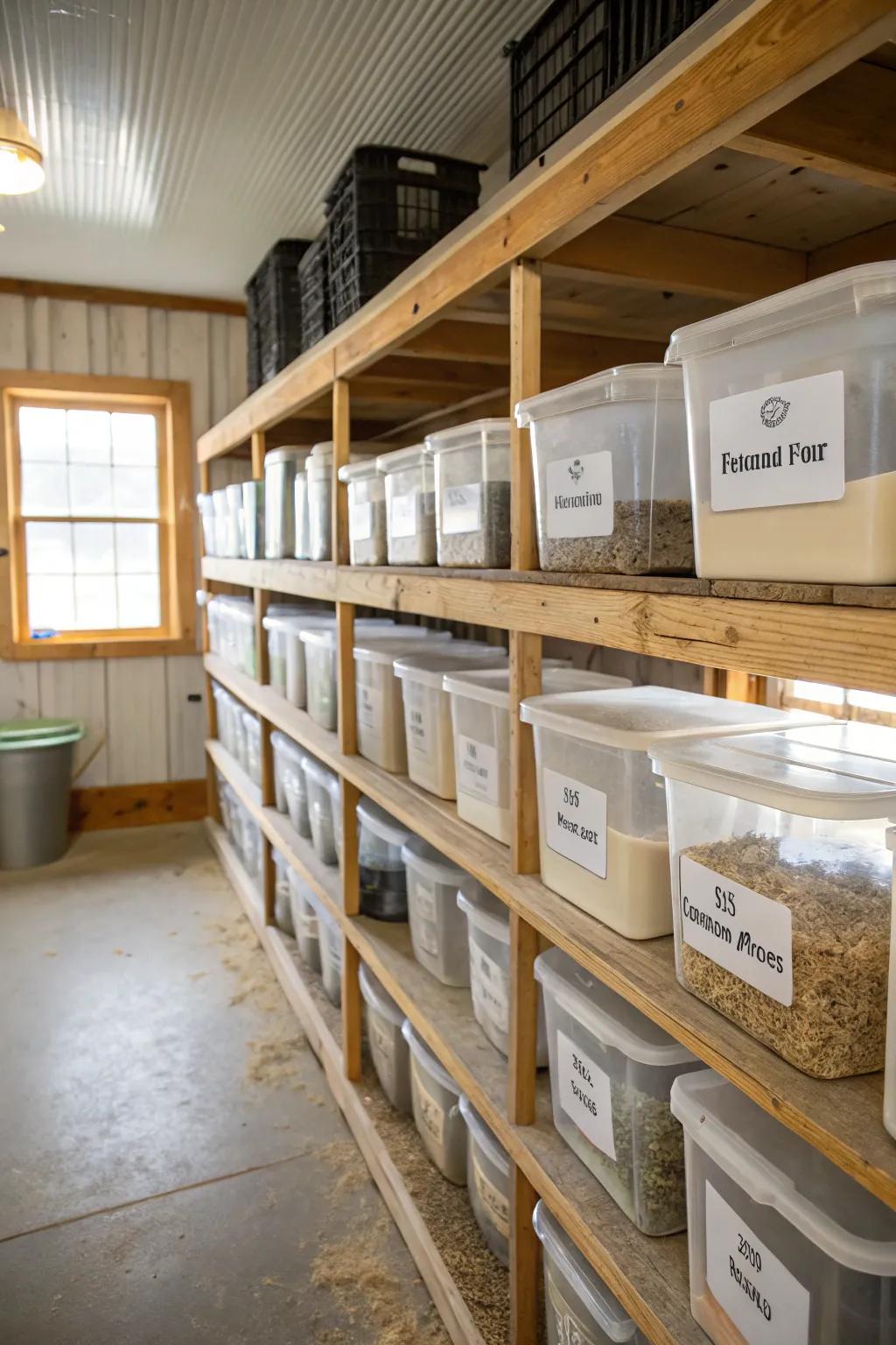Using clear storage enhances clarity and effectiveness.