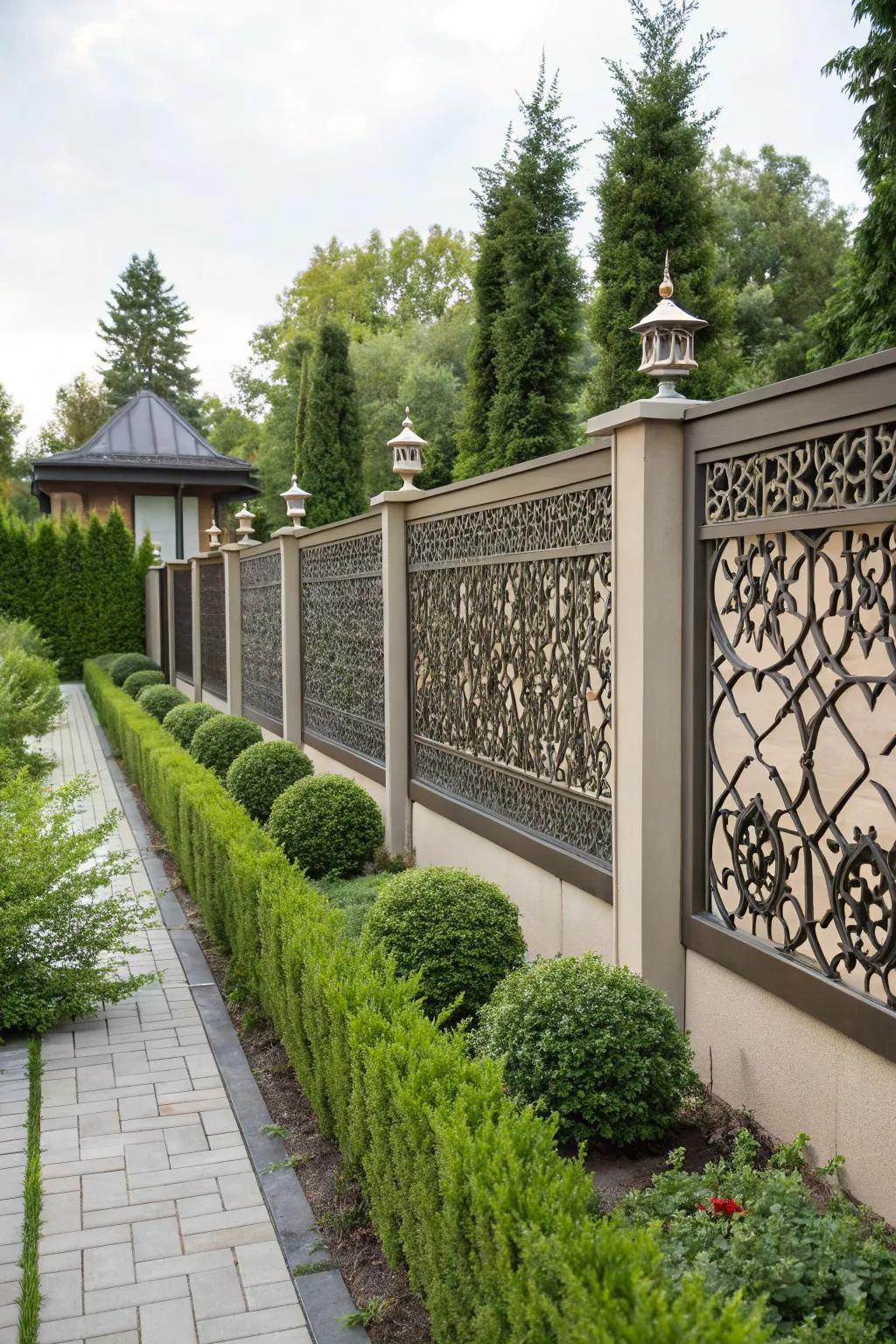 Intricate patterns turn your fence into an artistic focal point.