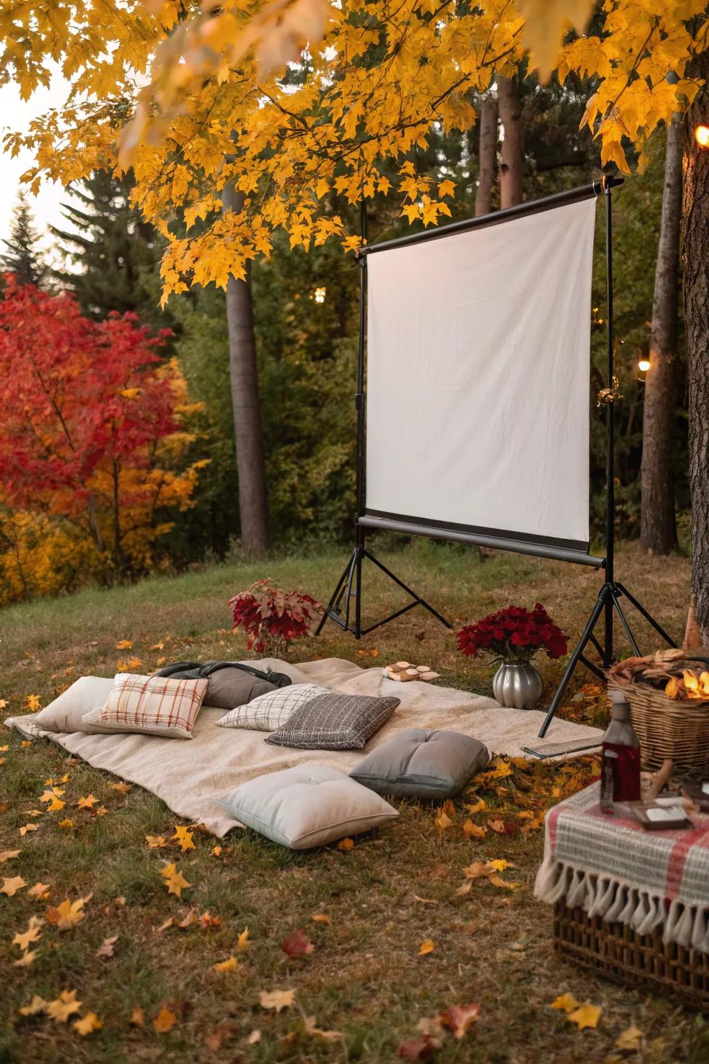 Enjoying an open air cinema night under the stars is a seasonal tradition.