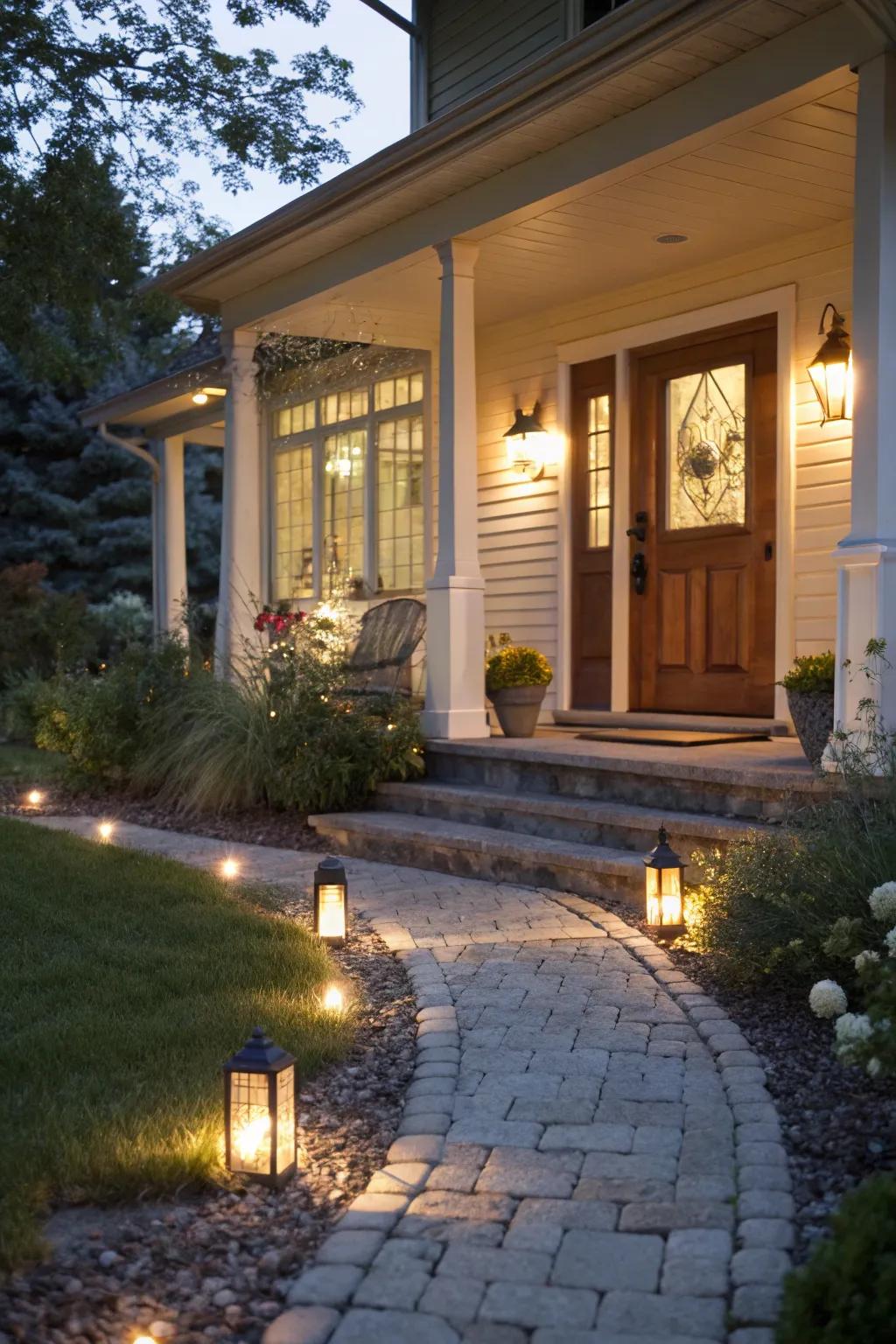 Illuminate the way with pathway lighting.
