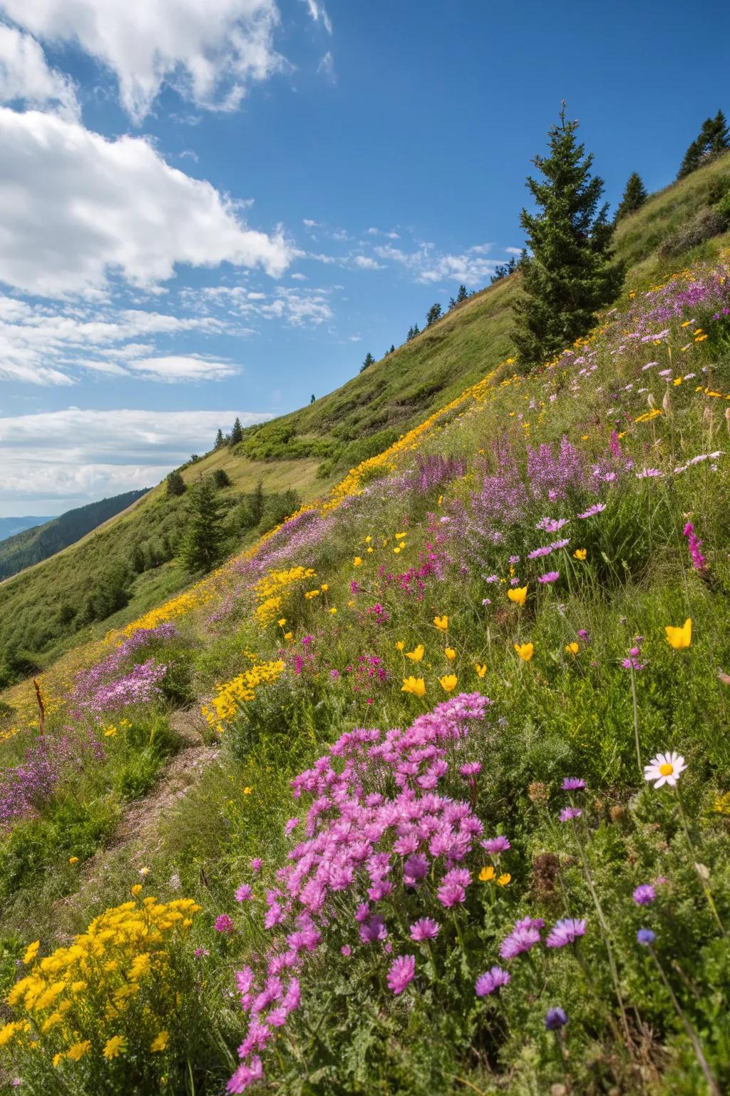 A wildflower meadow enhances the beauty and biodiversity of your front yard.
