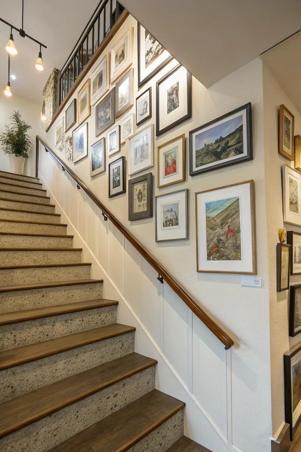 Varied frame dimensions establish an engaging visual cadence.