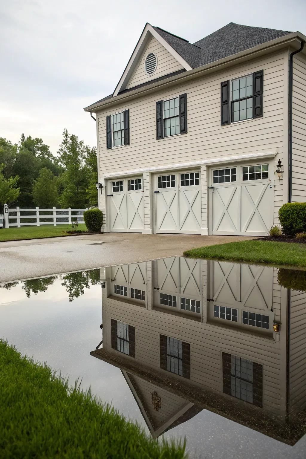 Symmetrical trim that enhances the home's overall design.