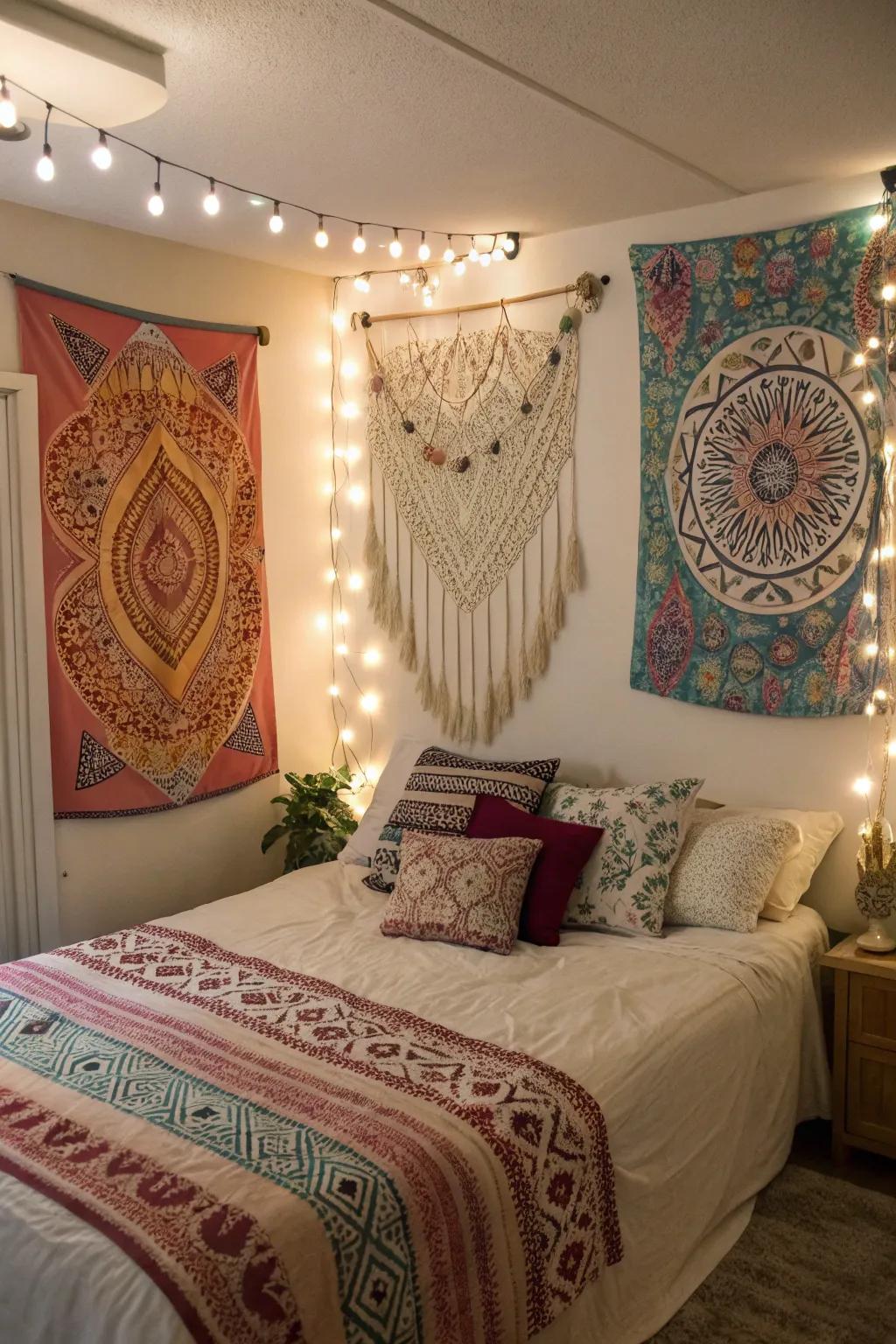 Free-spirit touches add natural warmth to your bedroom.