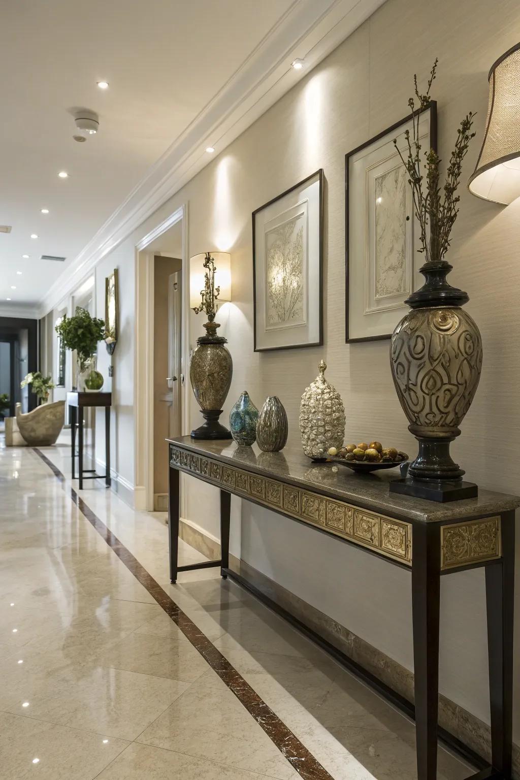 A console table adds both style and functionality to your hallway.