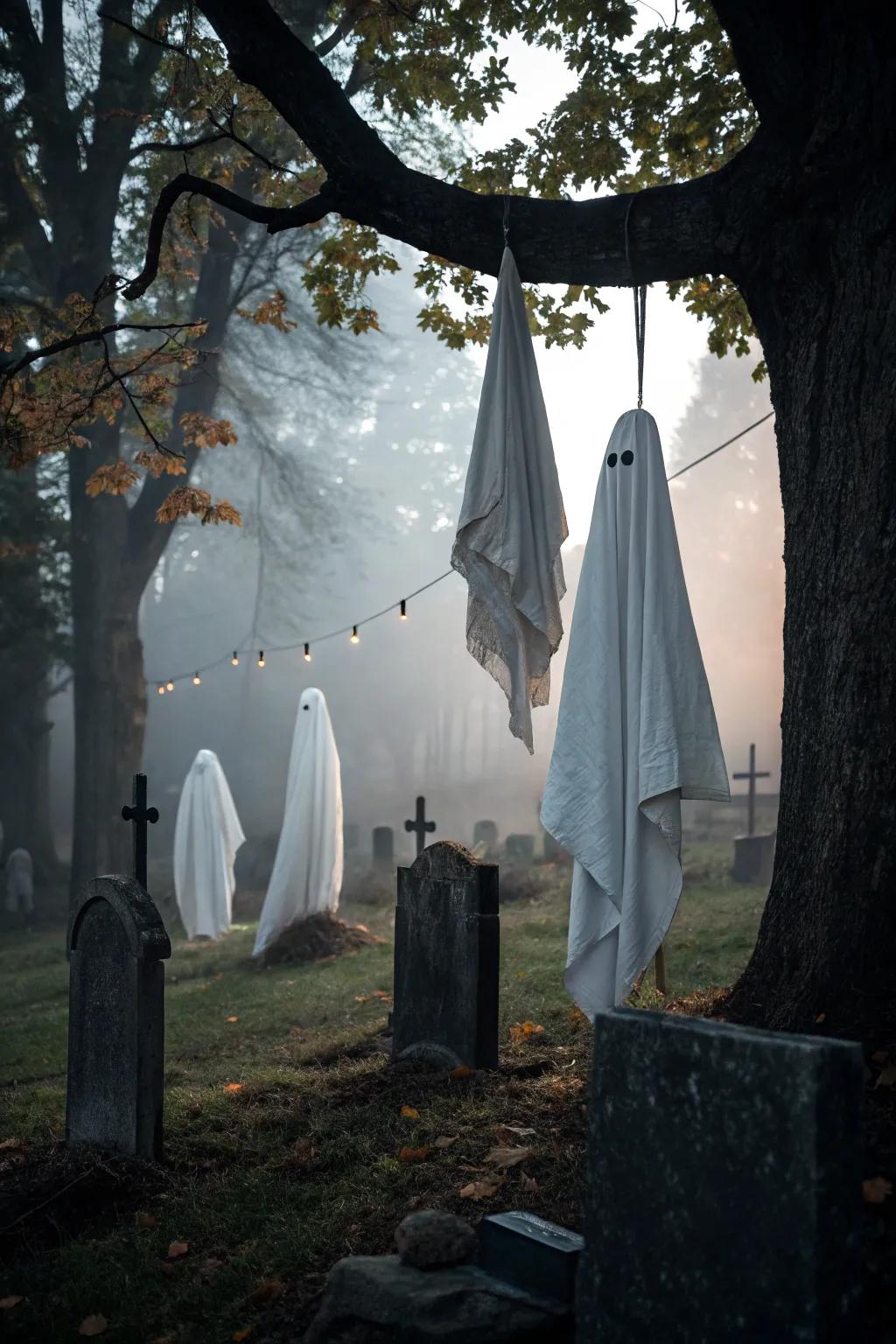 Incorporate phantom effigies to undulate eerily amid the breeze.