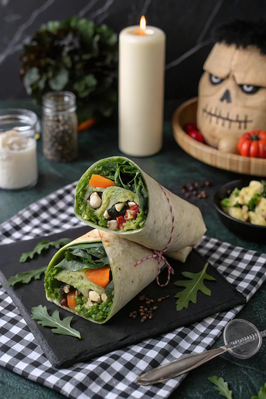 Mad scientist wraps – monstrously delightful.