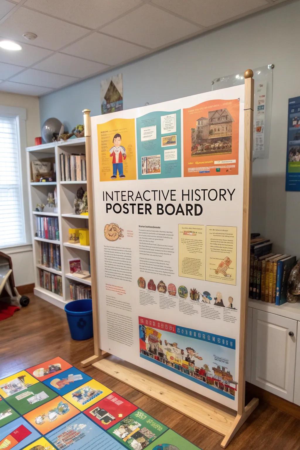 An interactive history display that educates and engages in a playful setting.