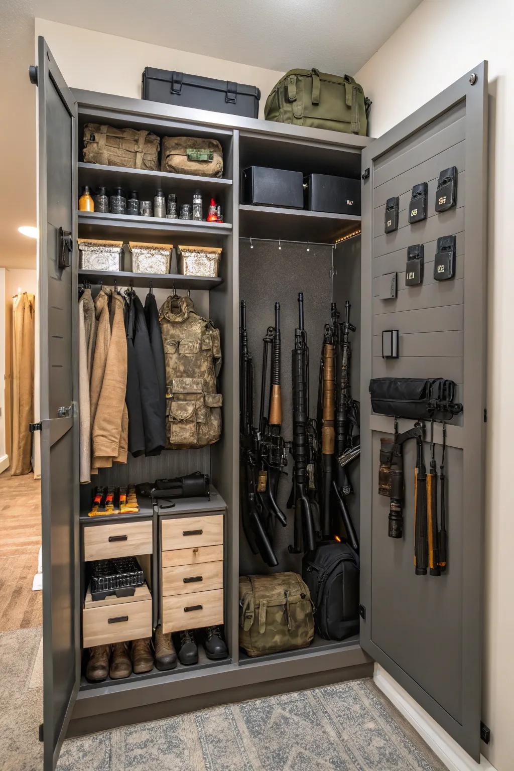 Realize the full potential of compact spaces with a functional armory design.