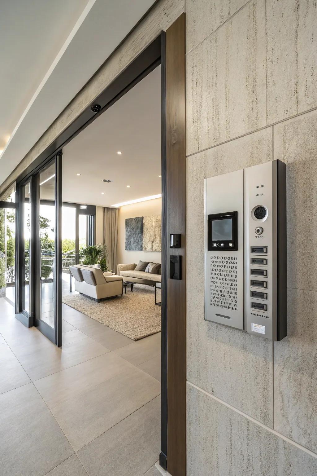 Modern intercom designs integrate flawlessly with contemporary decor.