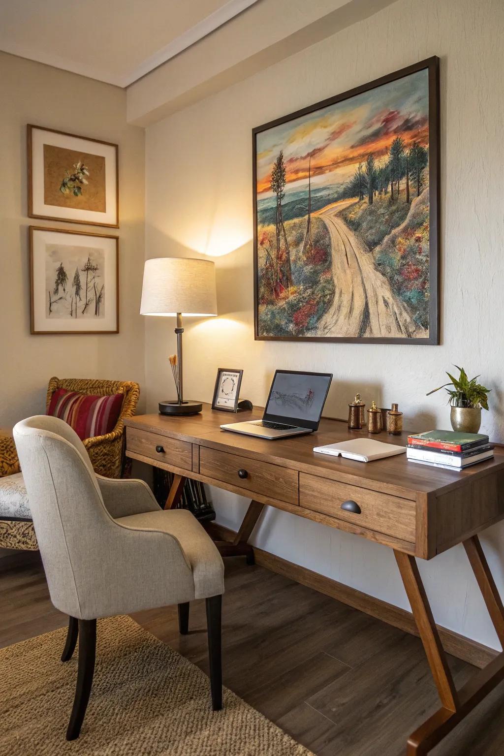 Accent lighting emphasizes your preferred items.
