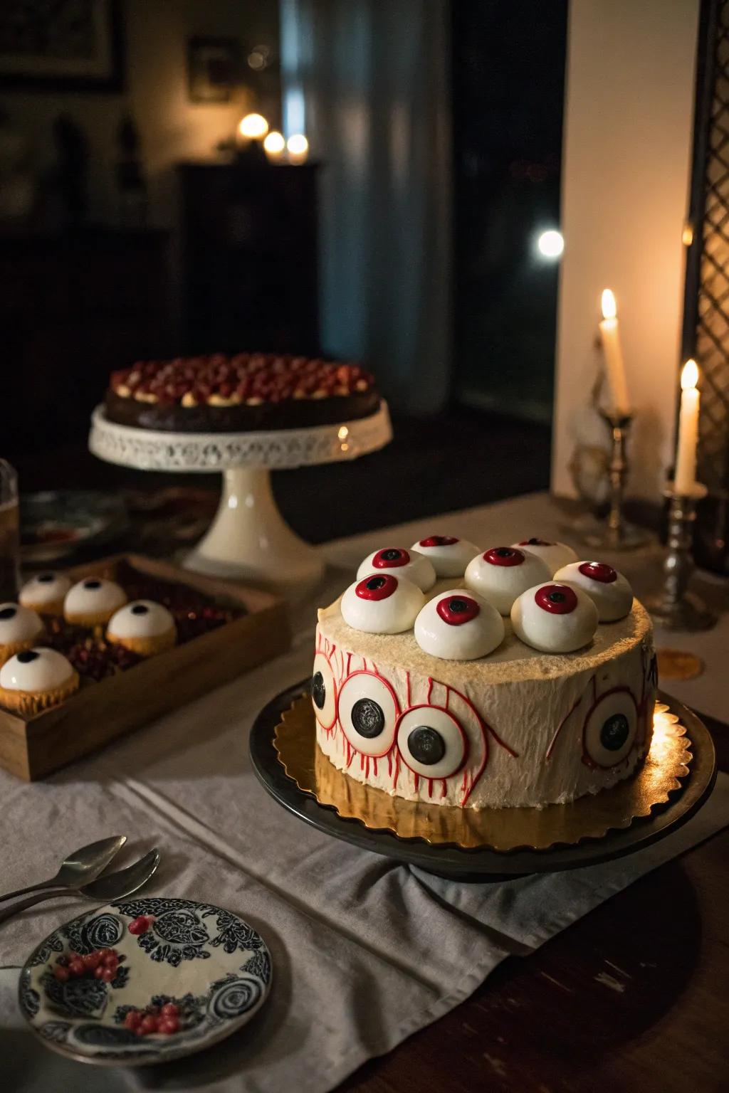 An ocular orb cake that will maintain visual contact throughout the festivities.