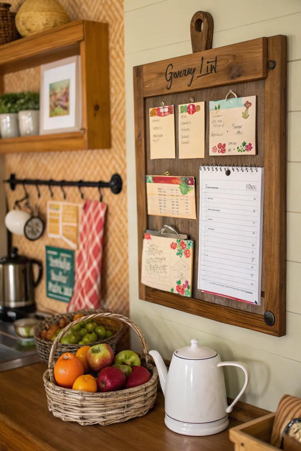 Streamline your shopping through this convenient grocery inventory setup.