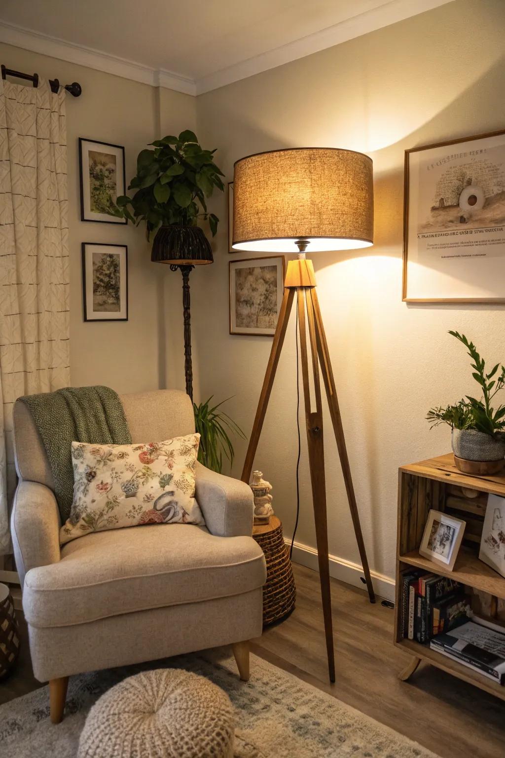 Standing lamps introduce light and sophistication into any corner.