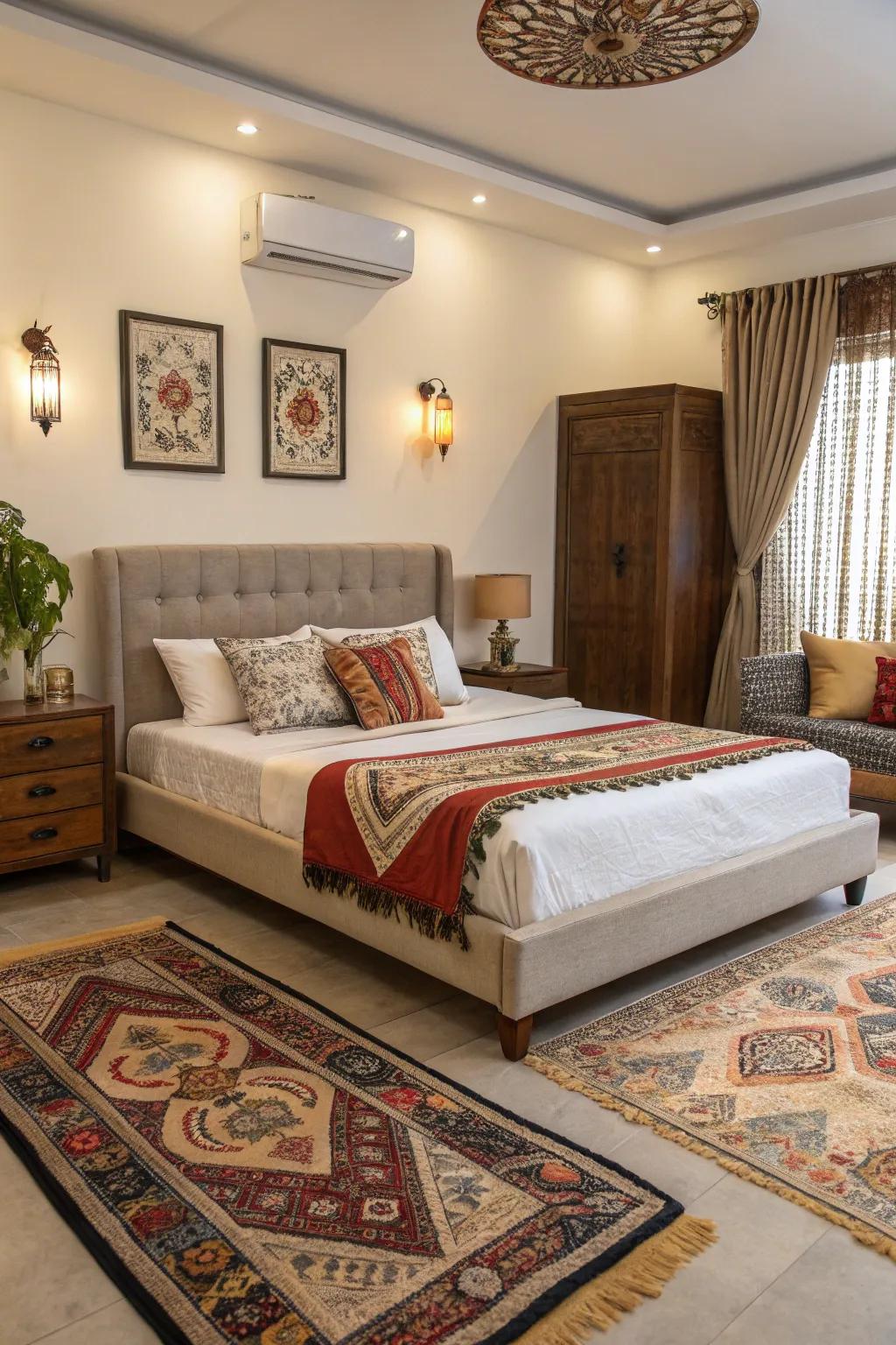 A blend of modern and traditional features creates a distinctive style.