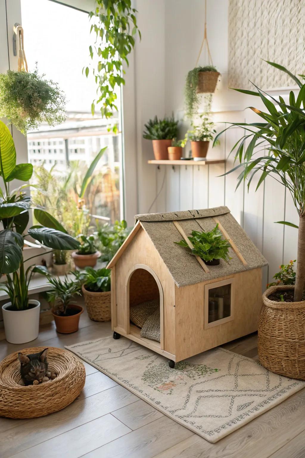 A nature-inspired retreat that's calming for both cats and humans.