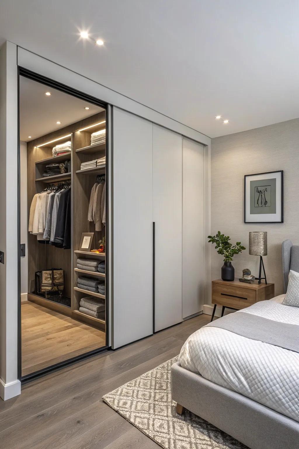 Dual-fold doors: small-sized and useful.