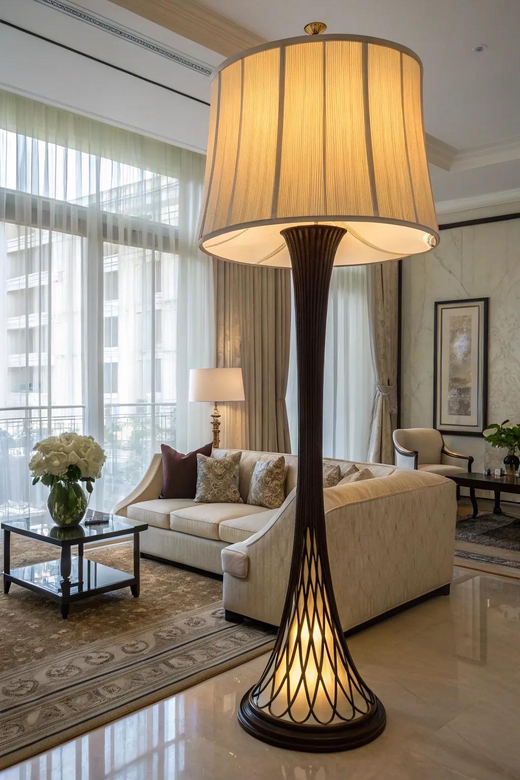 Unique light fixtures change a room's atmosphere.