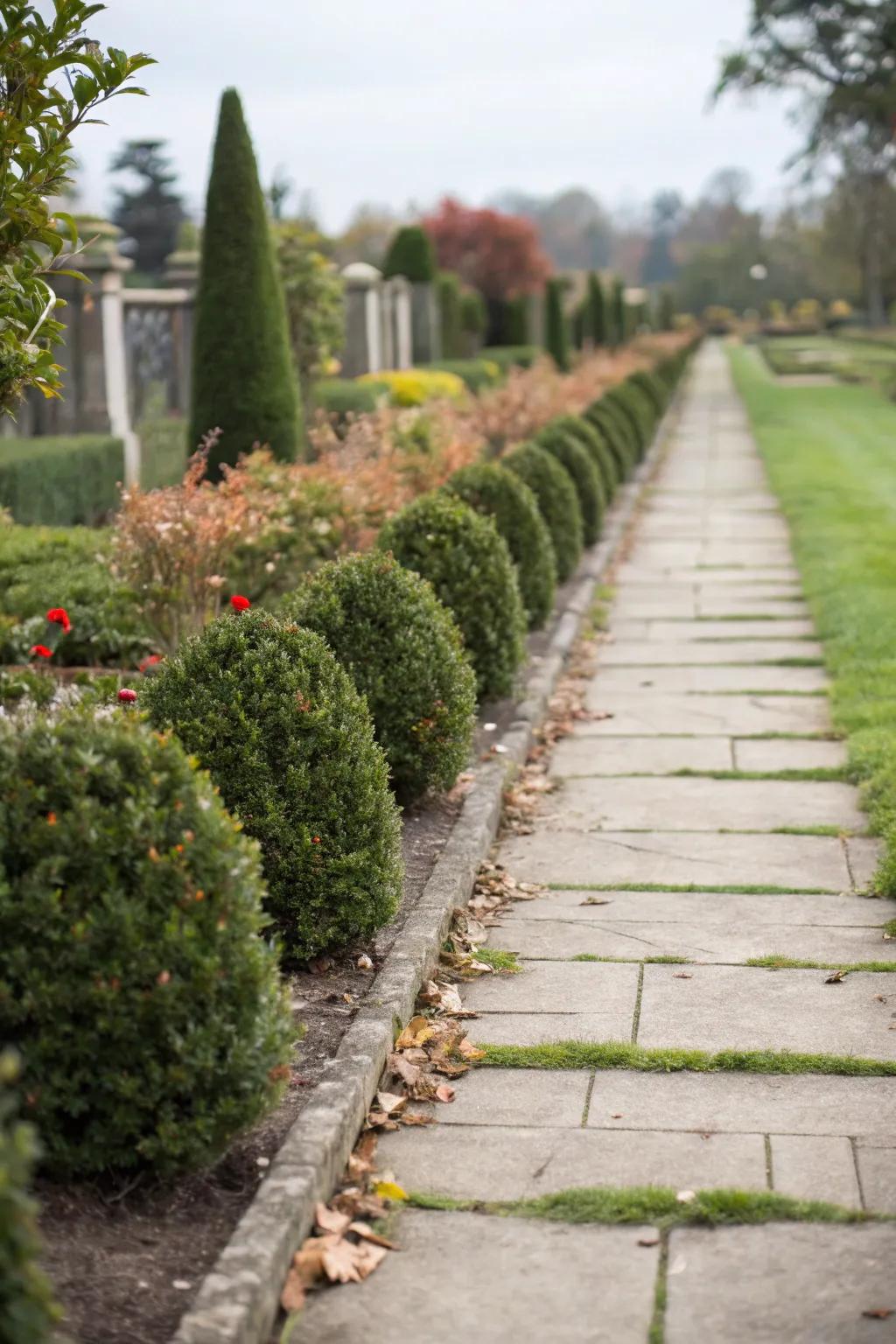 Artificial borders help your garden look orderly.
