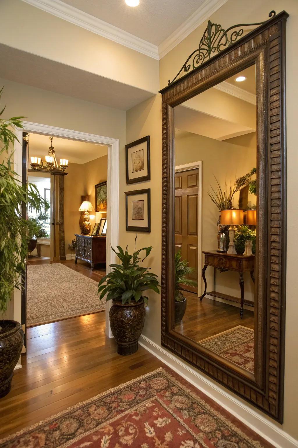 A welcoming vestibule reflector engenders an unforgettable inaugural impression.