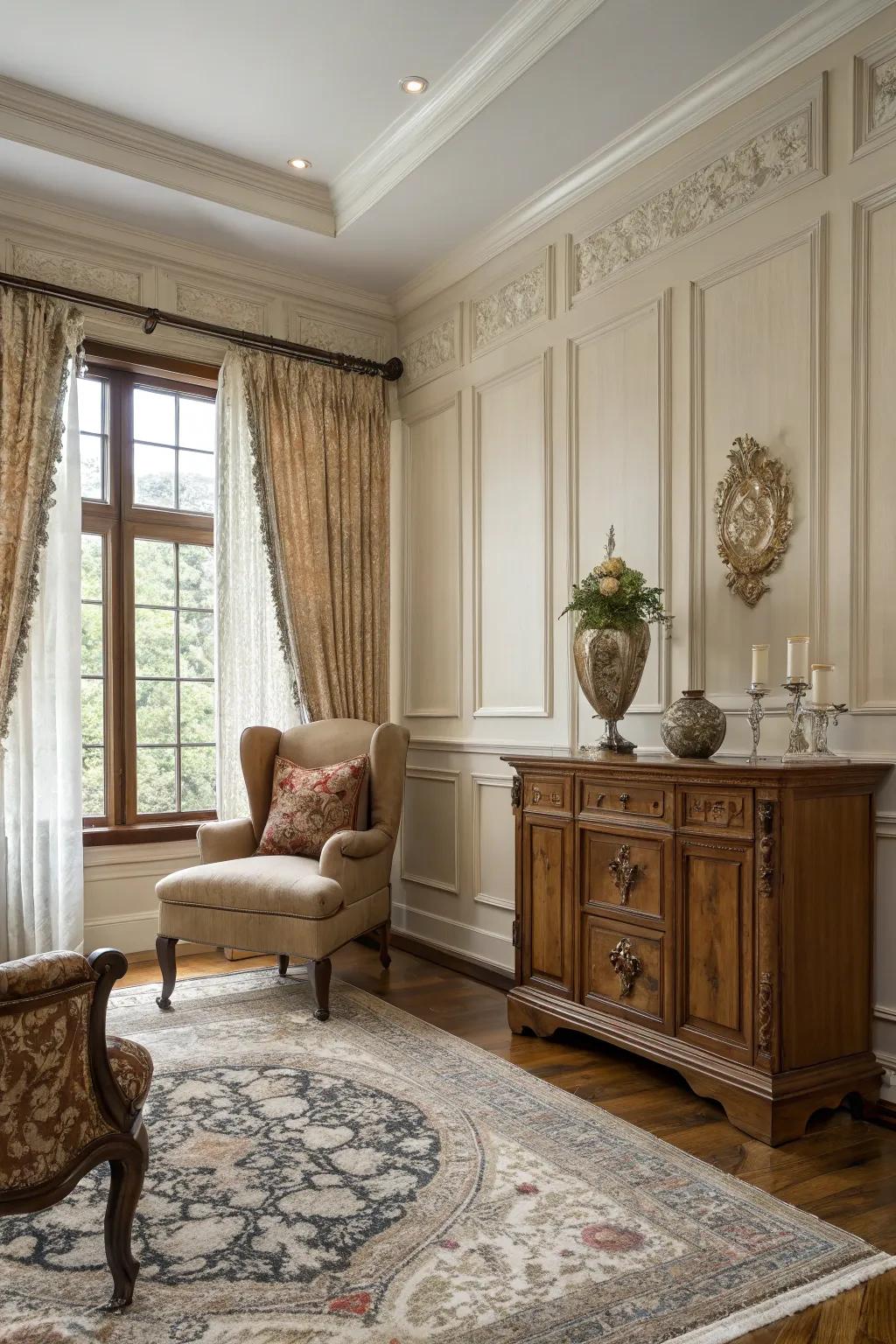 Paneling imparts timeless elegance to every space.