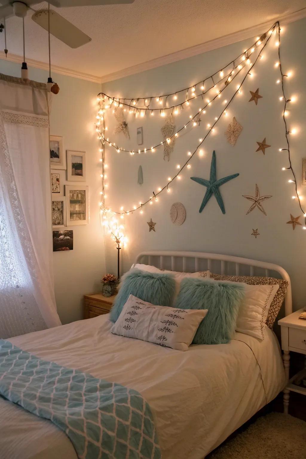 Lighting emulating the enchanting shimmer of the sea.