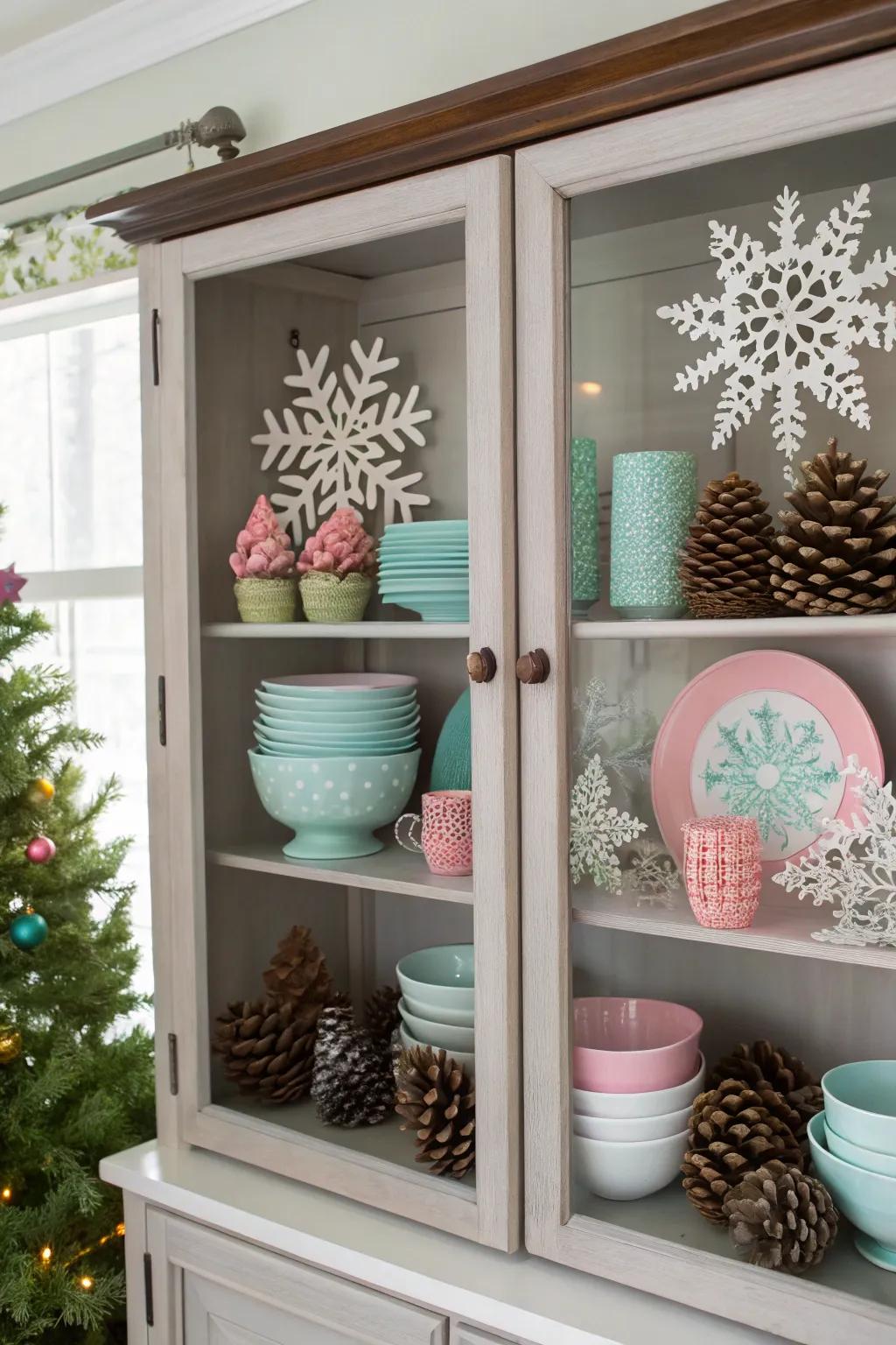 A dynamic display cabinet that celebrates the seasons.