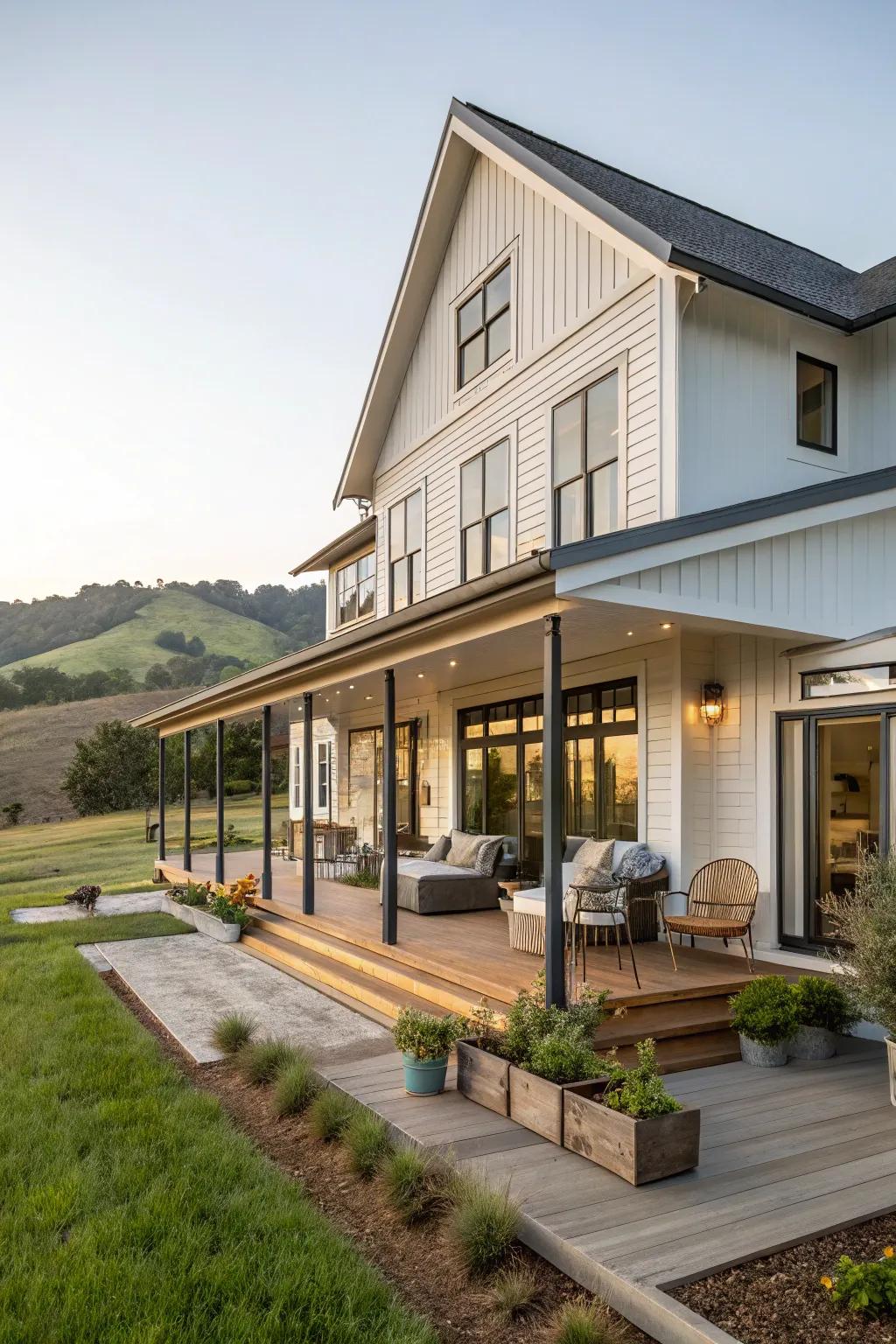 Welcoming warmth: A porch that invites relaxation and social connection.