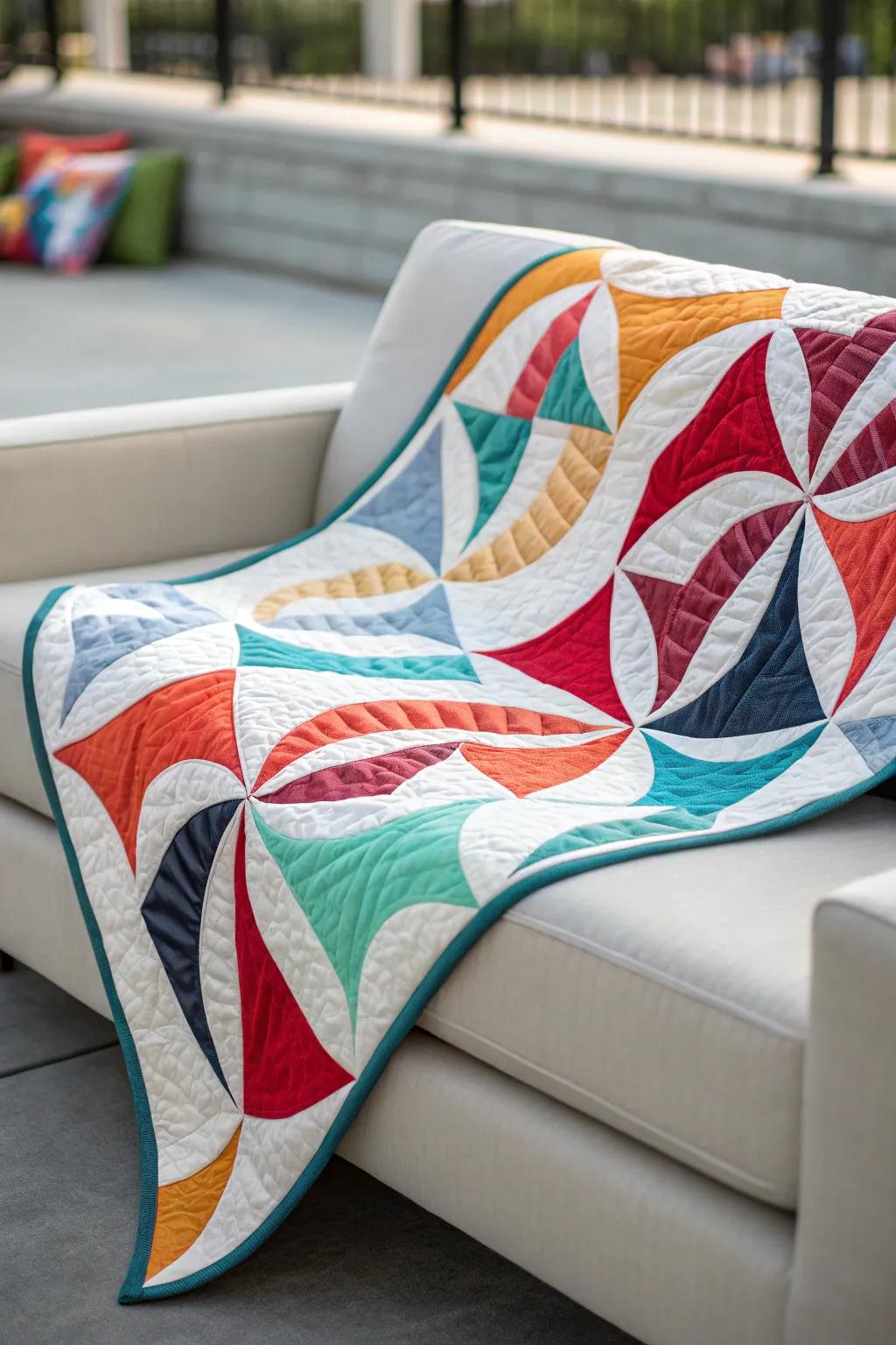 Asymmetrical quilts provide a modern spin with their unique sense of motion.