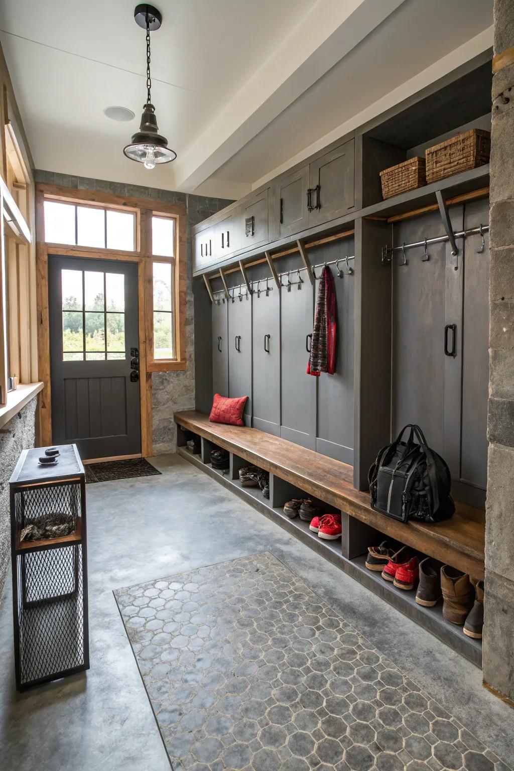 Concrete flooring delivers a robust base with a multitude of customization possibilities.