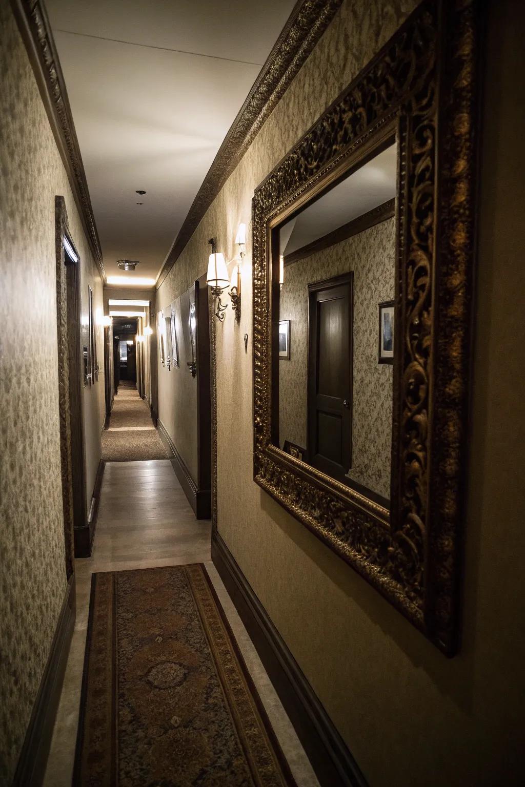Mirrors can make your hallway seem more expansive.