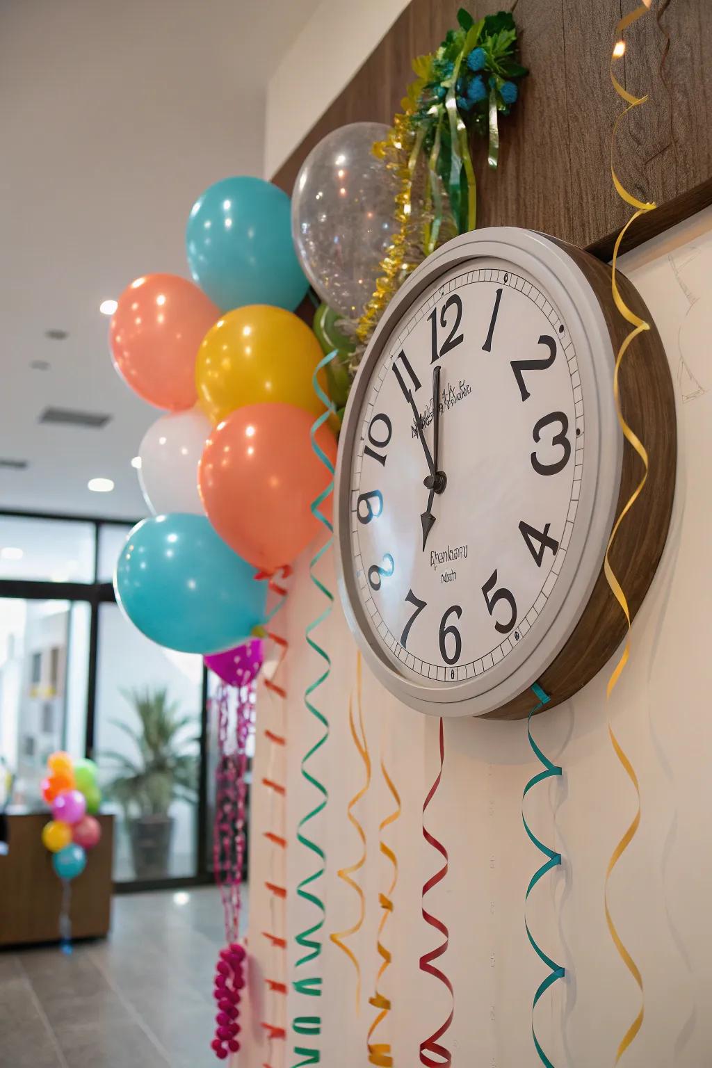 A countdown clock highlighting the excitement of the evening.