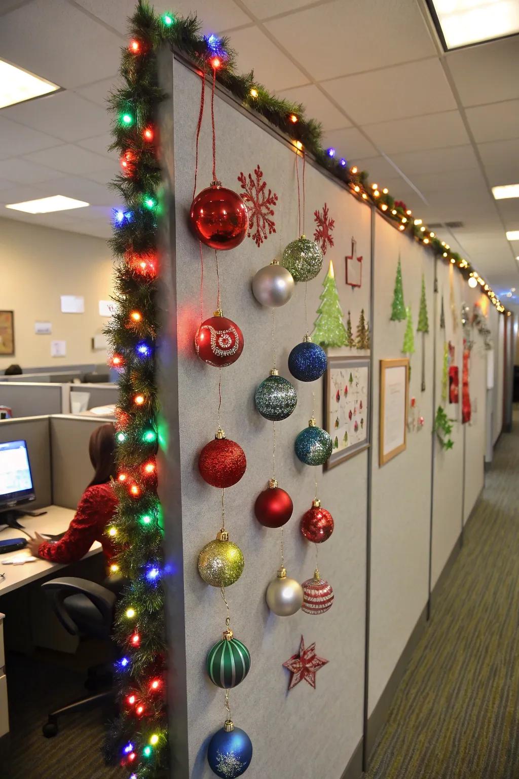 Figurine presentations turn dull surfaces into festive highlights.