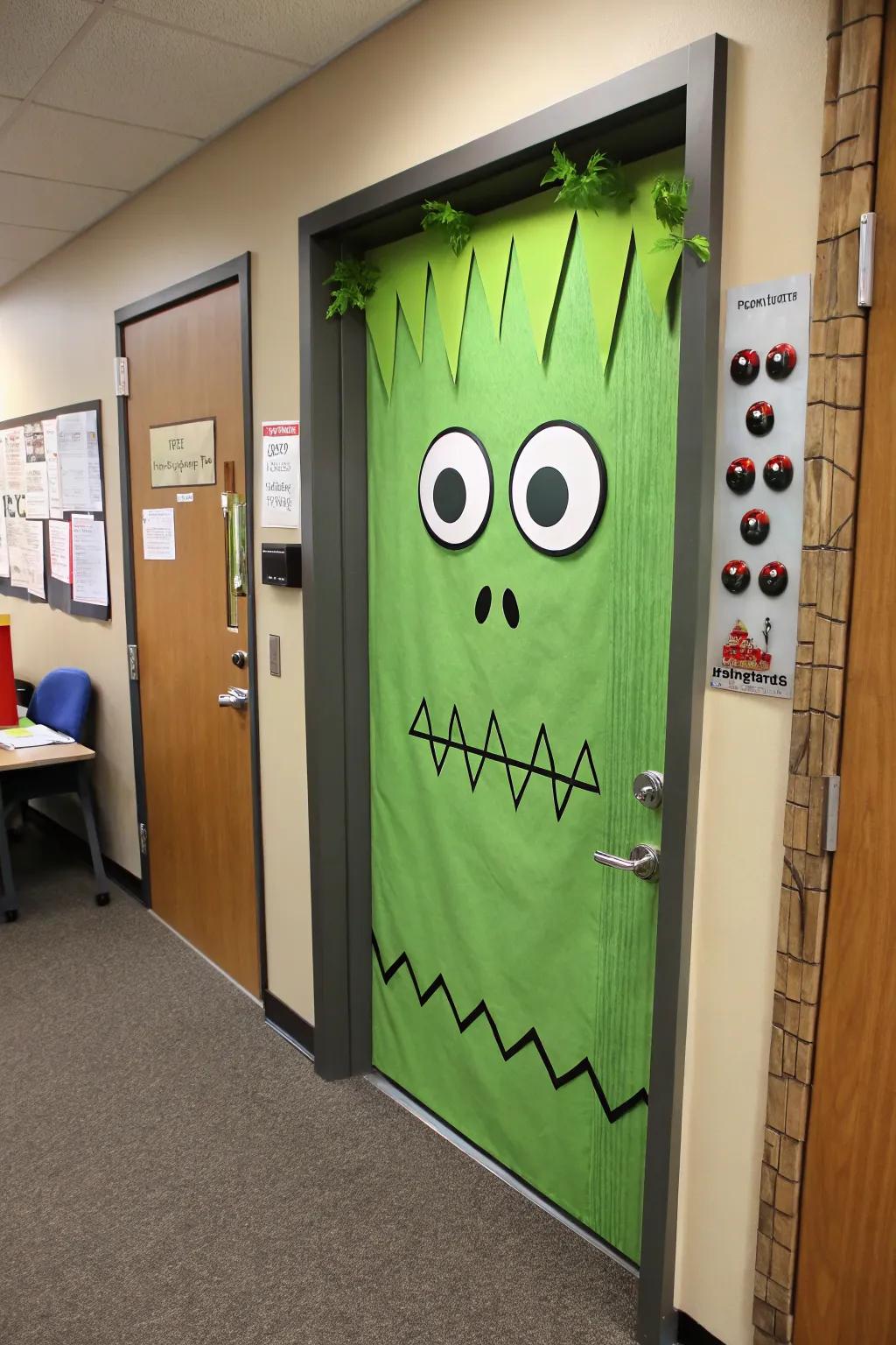 Change your door into the iconic monster we all recognize and adore.