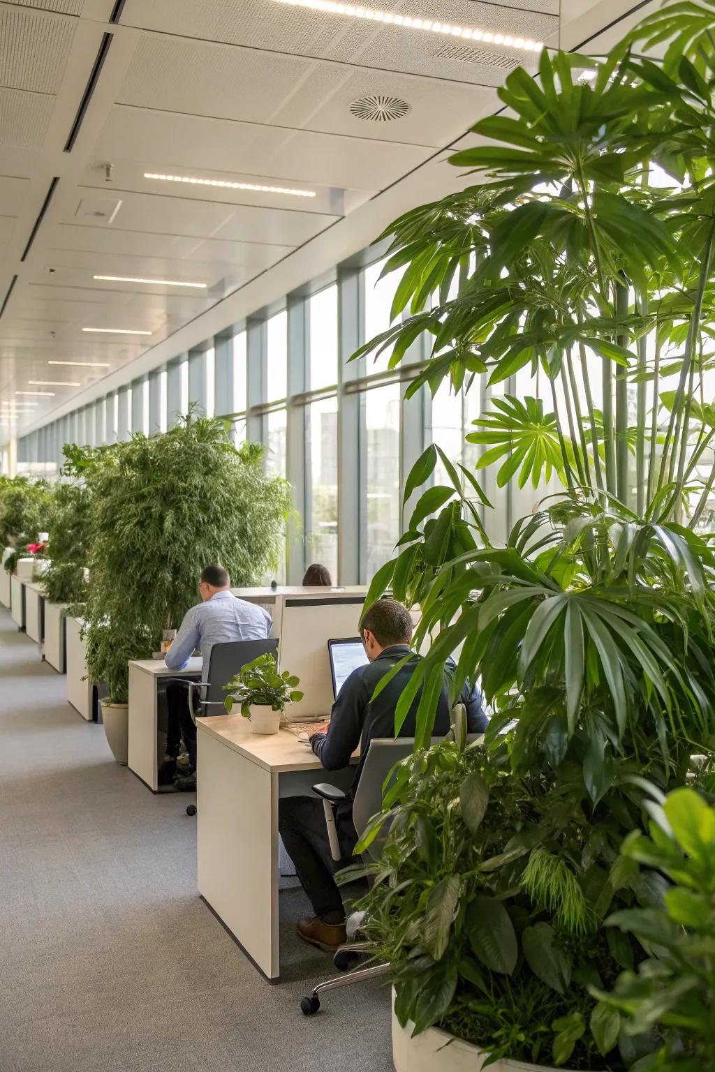 Create privacy with stylish plant dividers.