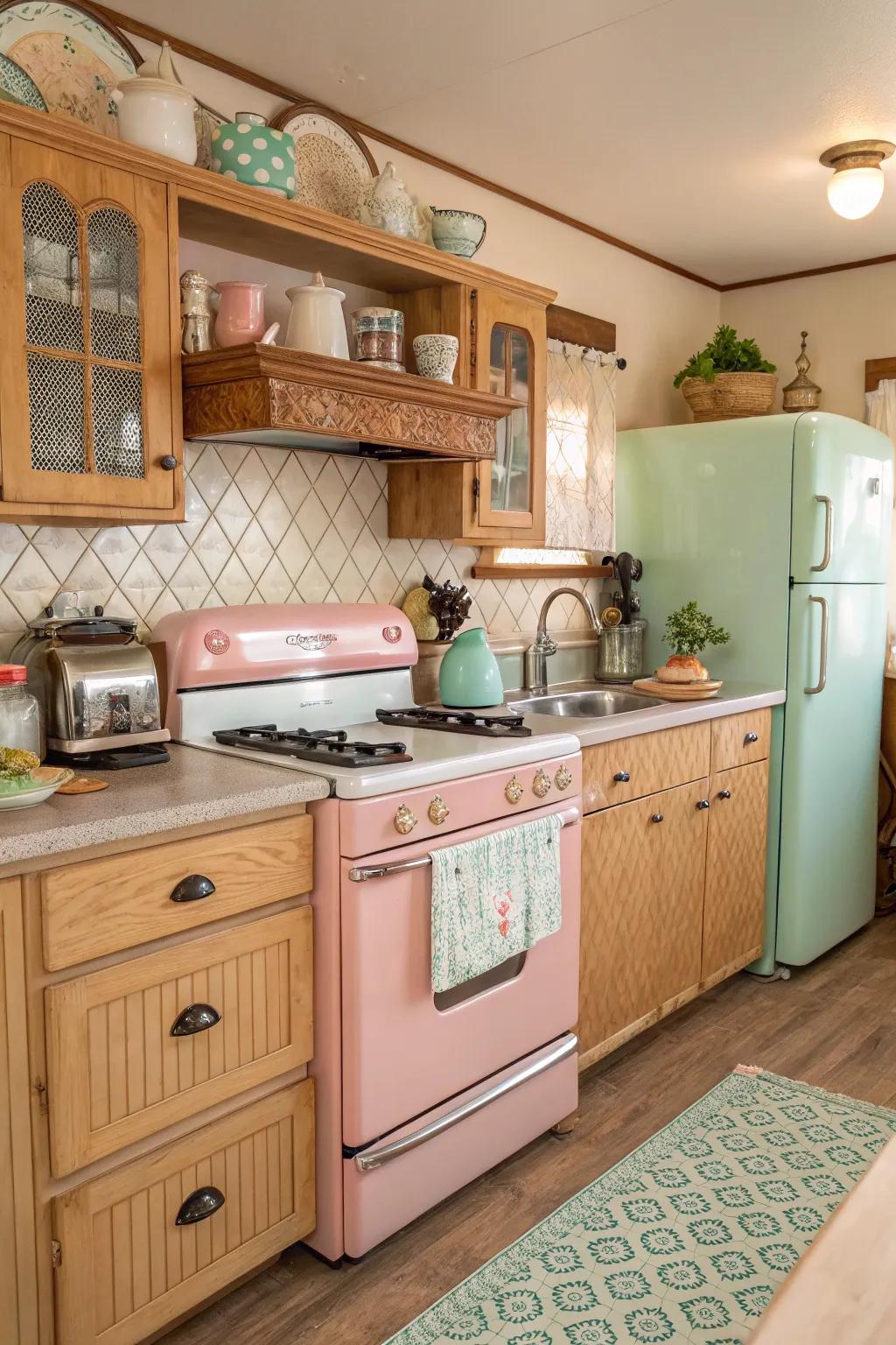 Retro appliances offer a smooth fusion of antique charm and modern efficiency.
