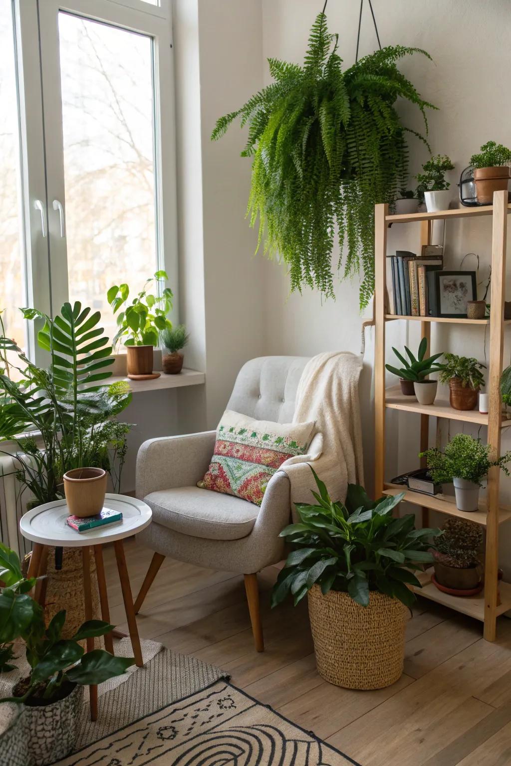 Plants inject vitality into your living area.