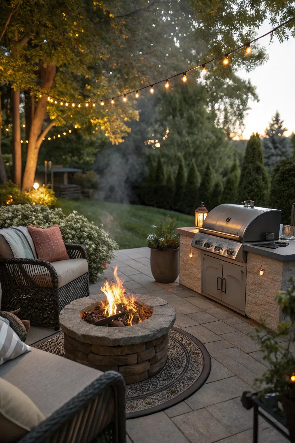 A brazier offers warmth and a snug feel to your barbecue space.