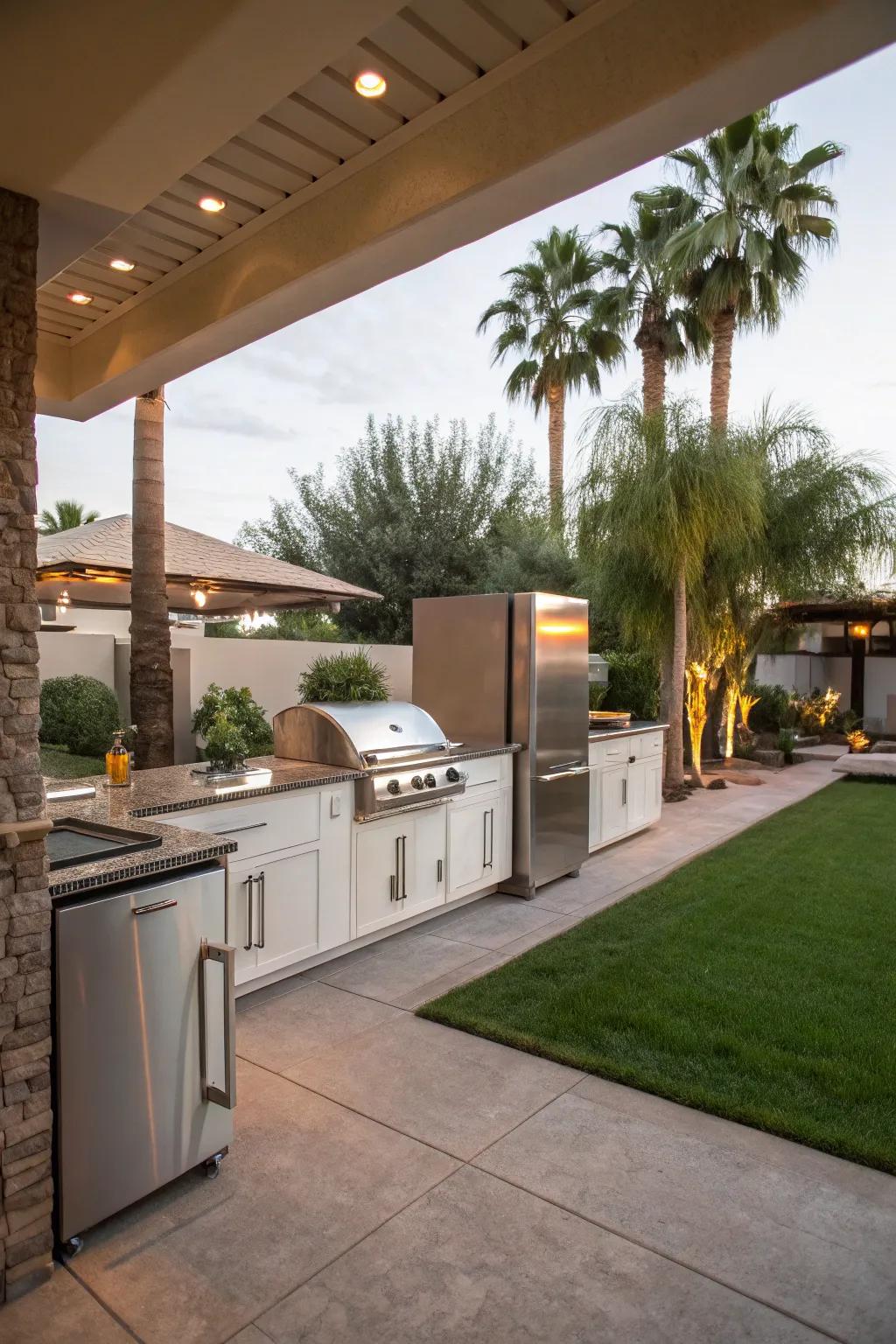 Built-in appliances offer practicality and convenience.