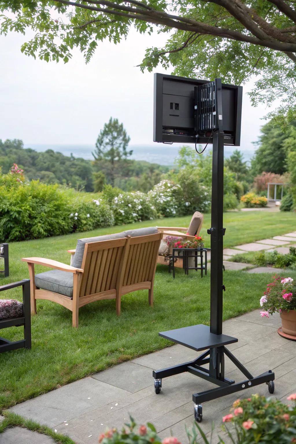 With an adjustable TV stand, take pleasure in adaptability.